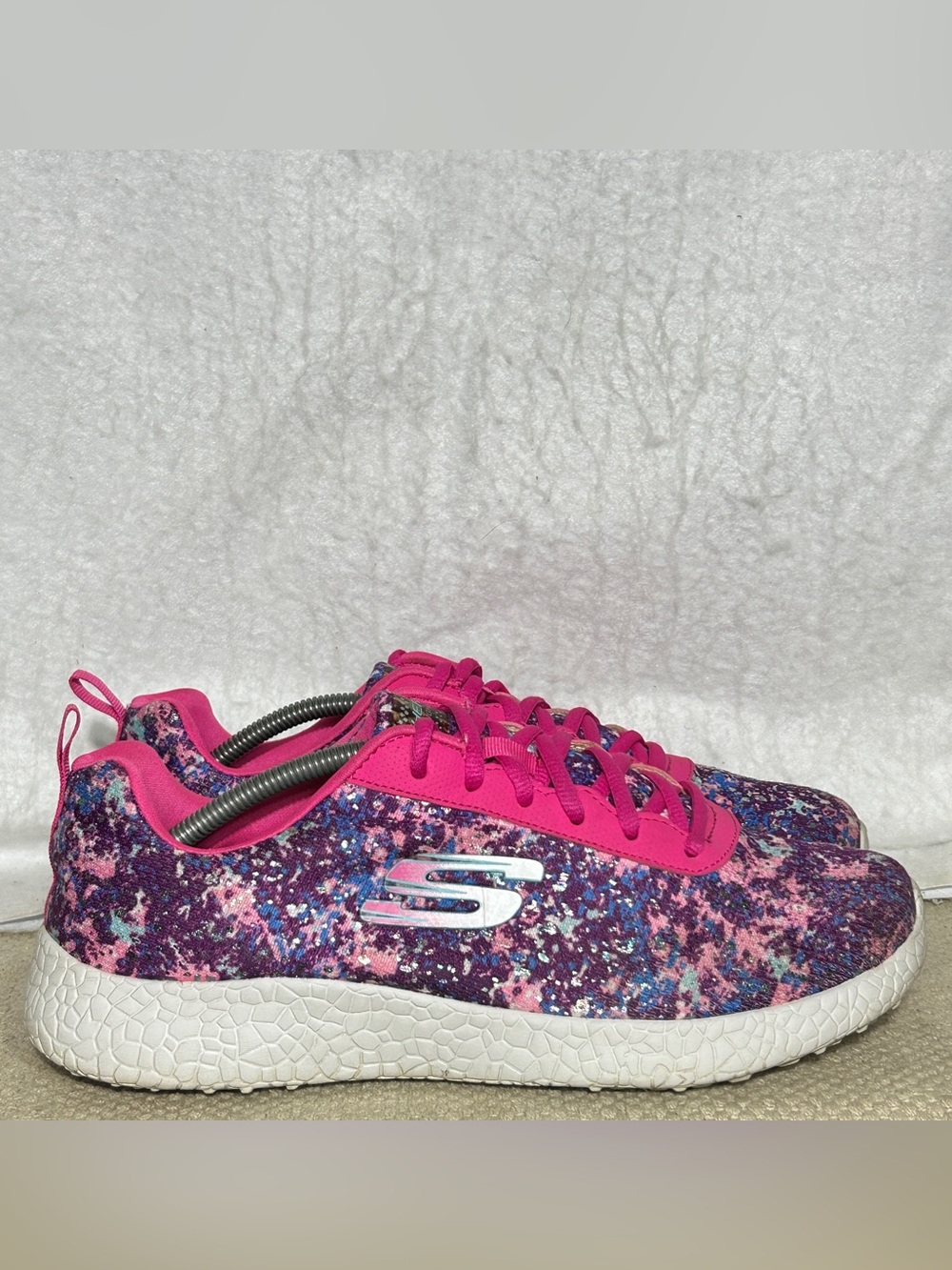 Skechers Womens Burst Illuminations Memory Foam Fashion Sneakers Shoes SZ 10